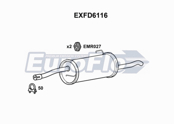 Rear Muffler (EXFD6116)