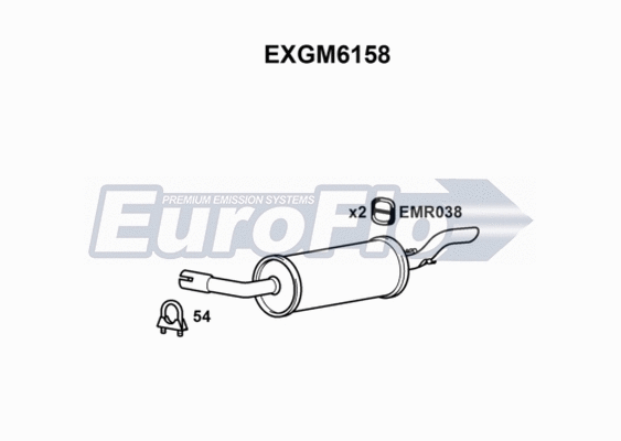Rear Muffler (EXGM6158)