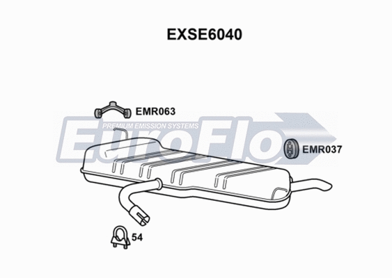 Rear Muffler (EXSE6040)