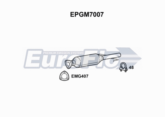 Soot/Particulate Filter, exhaust system (EPGM7007)