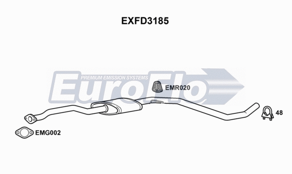 Centre Muffler (EXFD3185)