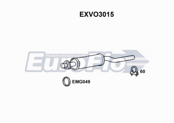 Centre Muffler (EXVO3015)