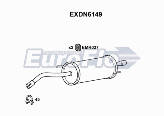 Rear Muffler (EXDN6149)