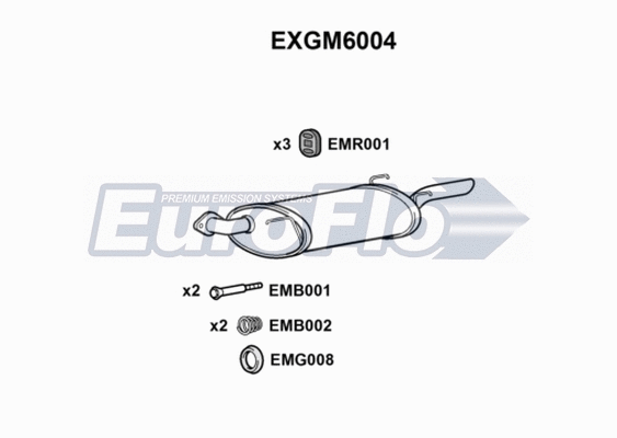 Rear Muffler (EXGM6004)