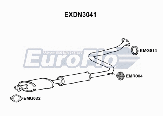 Centre Muffler (EXDN3041)