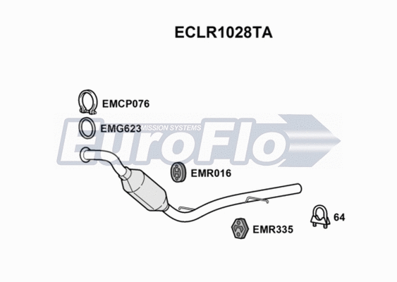 Catalytic Converter (ECLR1028TA)