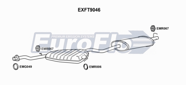 Centre/Rear Muffler (EXFT9046)