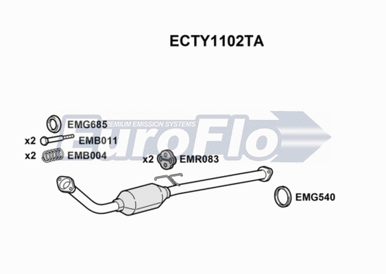 Catalytic Converter (ECTY1102TA)