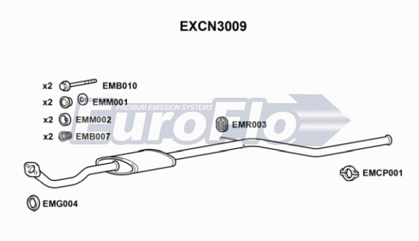 Centre Muffler (EXCN3009)