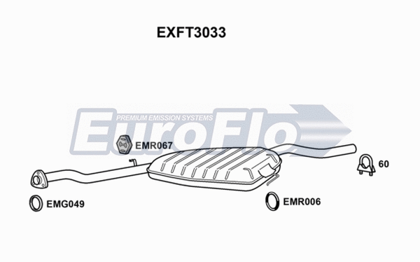 Centre Muffler (EXFT3033)