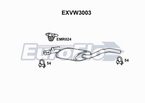 Centre Muffler (EXVW3003)