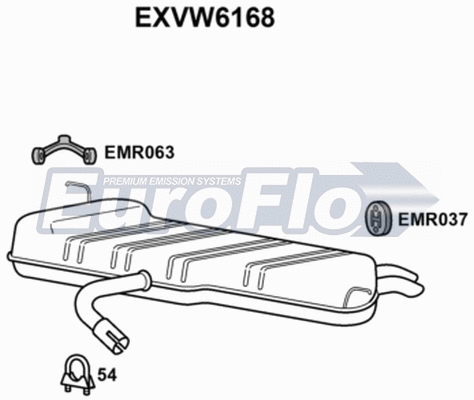 Rear Muffler (EXVW6168)