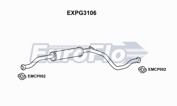 Centre Muffler (EXPG3106)
