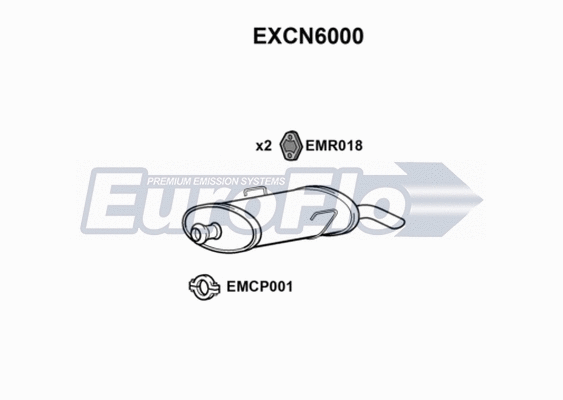 Rear Muffler (EXCN6000)