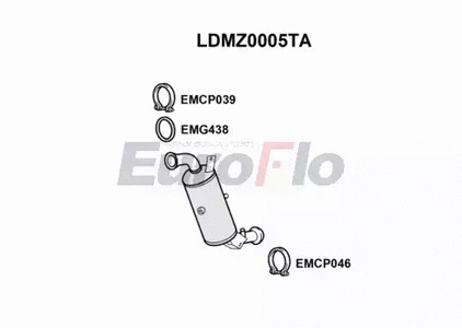 Soot/Particulate Filter, exhaust system (LDMZ0005TA)