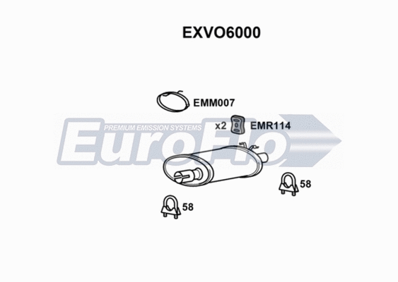 Rear Muffler (EXVO6000)