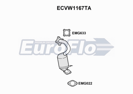 Catalytic Converter (ECVW1167TA)