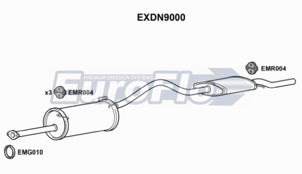 Centre/Rear Muffler (EXDN9000)