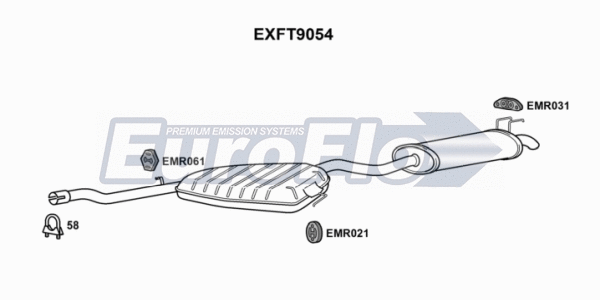 Centre/Rear Muffler (EXFT9054)