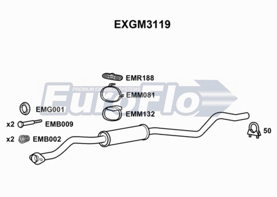 Centre Muffler (EXGM3119)