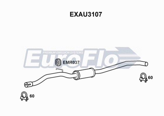 Centre Muffler (EXAU3107)