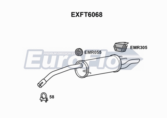 Rear Muffler (EXFT6068)