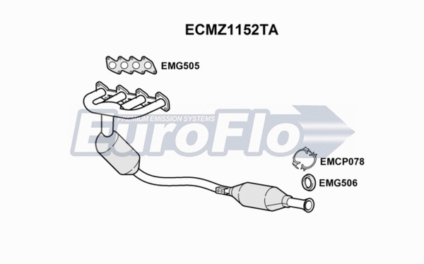 Catalytic Converter (ECMZ1152TA)