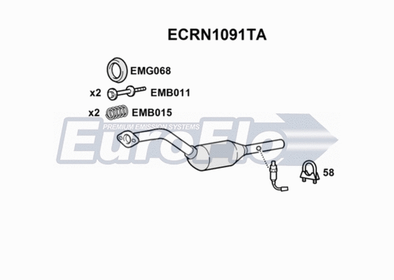 Catalytic Converter (ECRN1091TA)