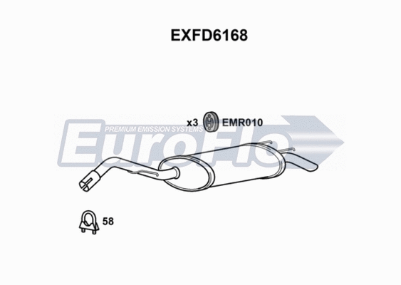 Rear Muffler (EXFD6168)