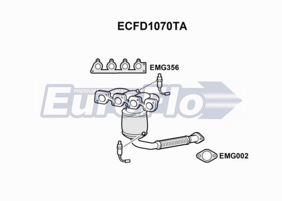 Catalytic Converter (ECFD1070TA)