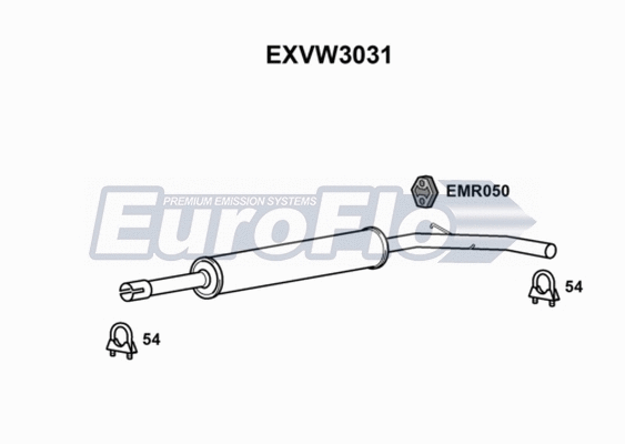 Centre Muffler (EXVW3031)