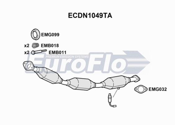 Catalytic Converter (ECDN1049TA)