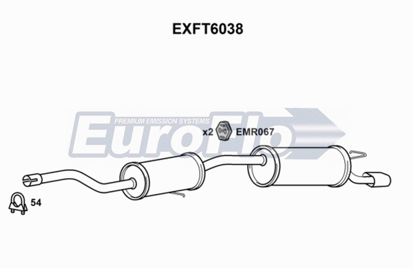 Rear Muffler (EXFT6038)