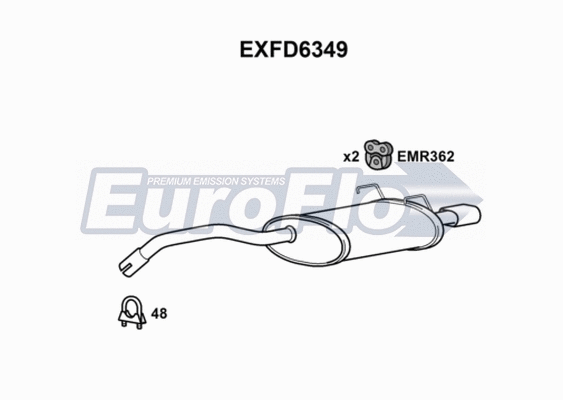 Rear Muffler (EXFD6349)