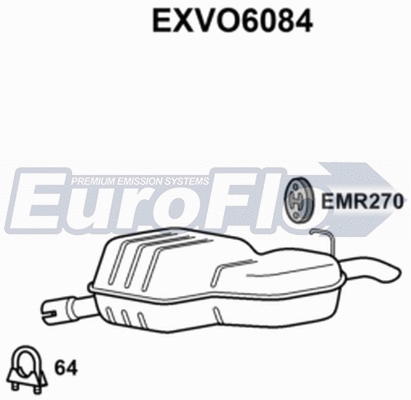 Rear Muffler (EXVO6084)