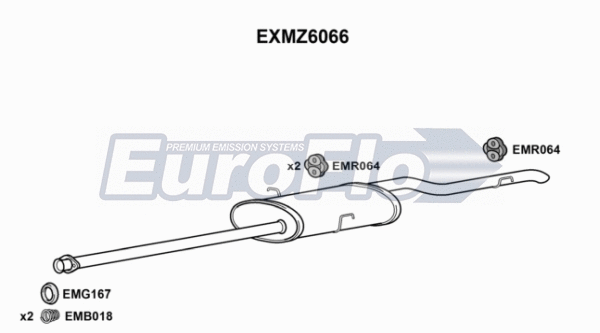Rear Muffler (EXMZ6066)