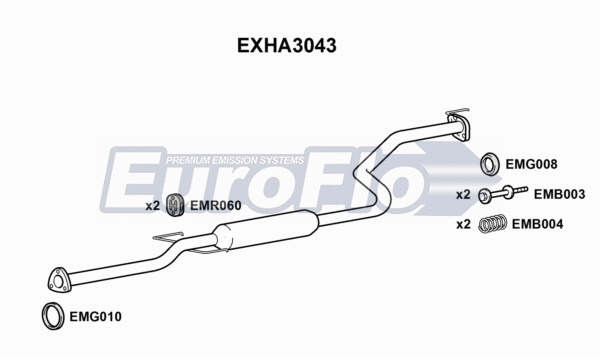 Centre Muffler (EXHA3043)