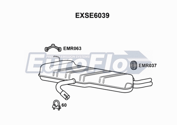 Rear Muffler (EXSE6039)