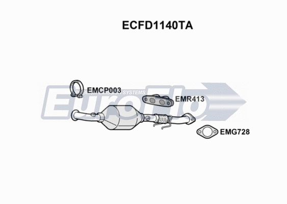Catalytic Converter (ECFD1140TA)