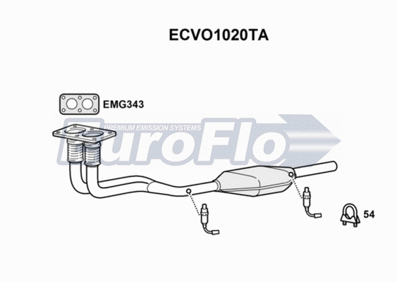 Catalytic Converter (ECVO1020TA)