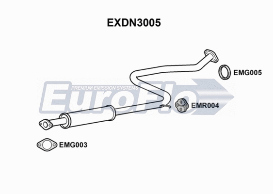 Centre Muffler (EXDN3005)