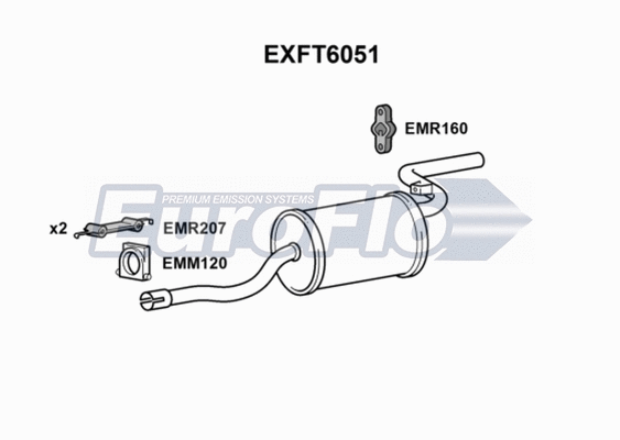 Rear Muffler (EXFT6051)