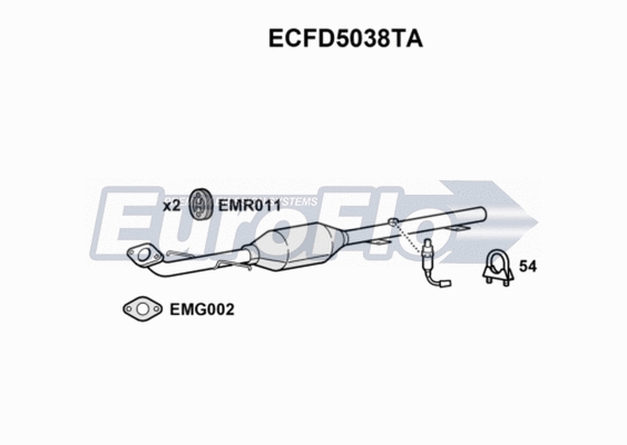Catalytic Converter (ECFD5038TA)