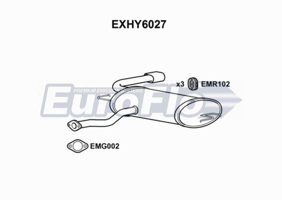 Rear Muffler (EXHY6027)