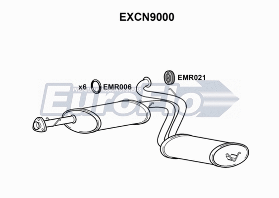 Centre/Rear Muffler (EXCN9000)