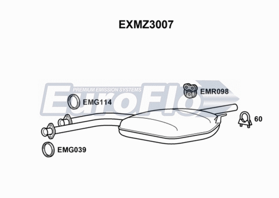 Centre Muffler (EXMZ3007)