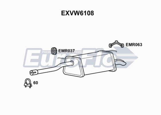 Rear Muffler (EXVW6108)