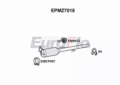 Soot/Particulate Filter, exhaust system (EPMZ7018)