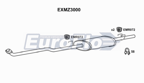 Centre Muffler (EXMZ3000)