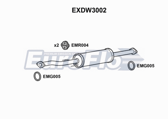 Centre Muffler (EXDW3002)